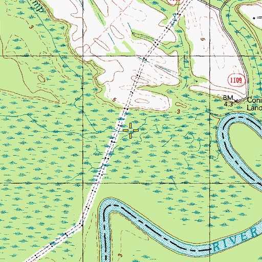Topographic Map of Frog Level Swamp, NC