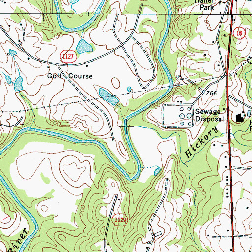 Topographic Map of Hickory Creek, NC