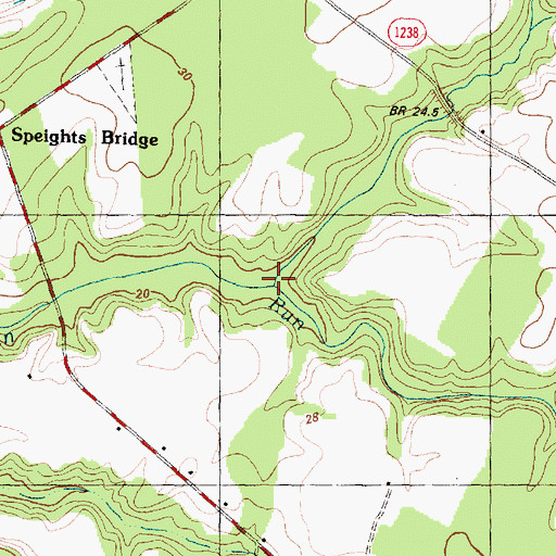 Topographic Map of Howell Swamp, NC