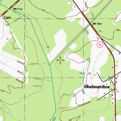 Topographic Map of Indian Well Swamp, NC