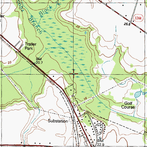 Topographic Map of Jacob Branch, NC