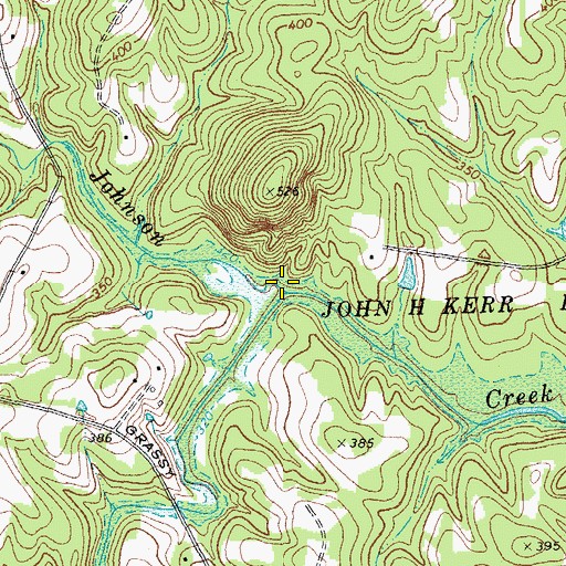 Topographic Map of Little Johnson Creek, NC