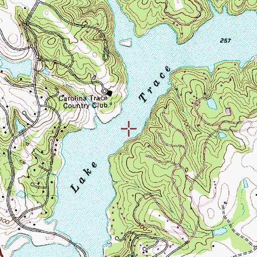 Topographic Map of Lake Trace, NC