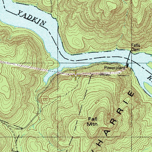 Topographic Map of Morrow Mountain State Park, NC