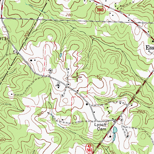 Topographic Map of WVSP-FM (Warrenton), NC