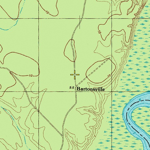 Topographic Map of Bartonsville, NC