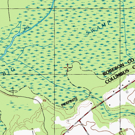 Topographic Map of Brier Creek, NC
