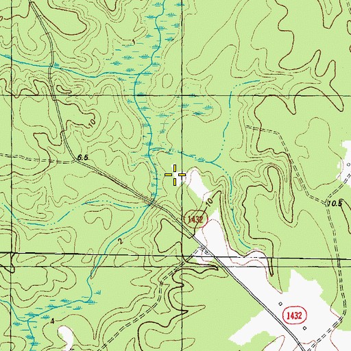 Topographic Map of Cessons Mill (historical), NC
