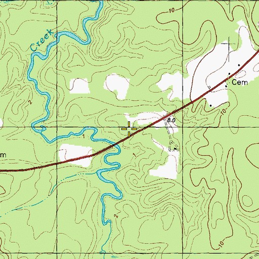 Topographic Map of Chinkapin Bridge, NC