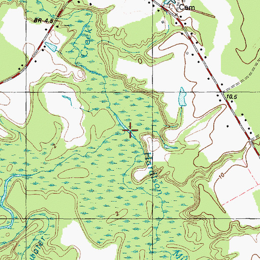 Topographic Map of Hardison Mill Creek, NC