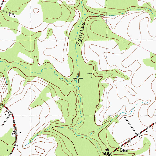 Topographic Map of Mill Swamp, NC