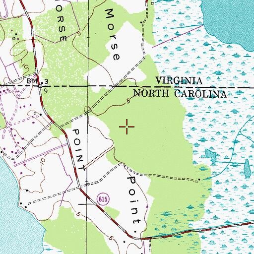 Topographic Map of Morse Point, NC