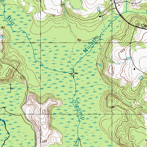 Topographic Map of Mulatto Branch, NC