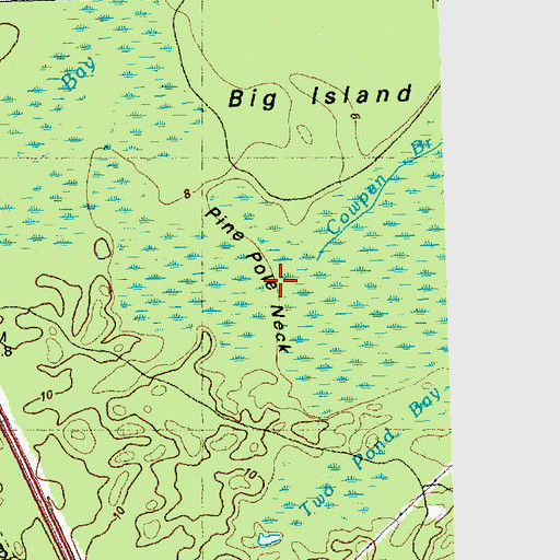 Topographic Map of Pine Pole Neck, NC