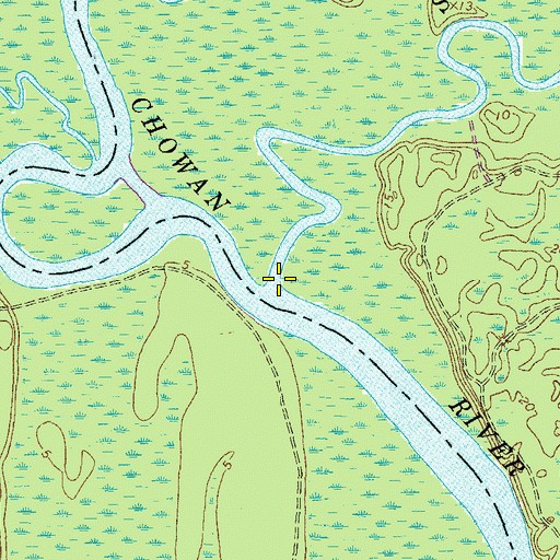 Topographic Map of Somerton Creek, NC