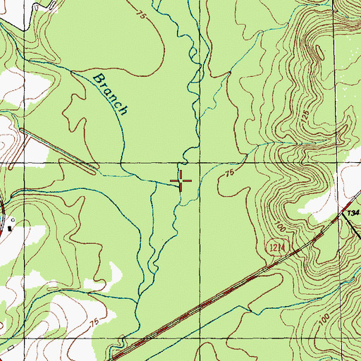 Topographic Map of Turkey Branch, NC