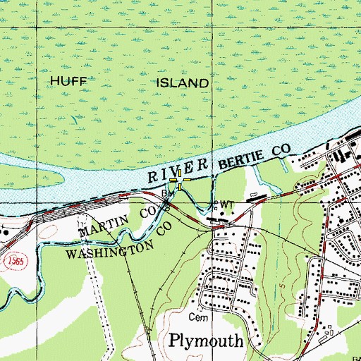 Topographic Map of Welch Creek, NC