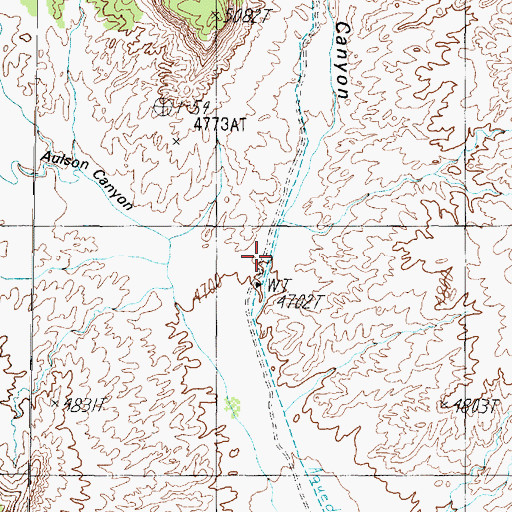 Topographic Map of Riggs Canyon, AZ