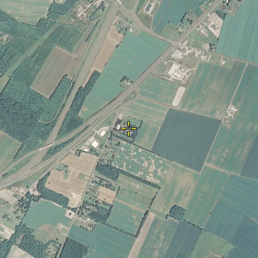 Aerial/Satellite Image of King James Church, NC