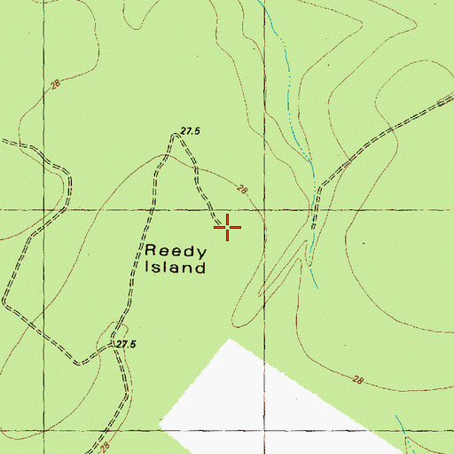 Topographic Map of Reedy Island, NC