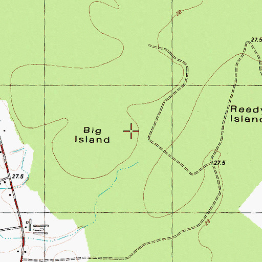 Topographic Map of Big Island, NC