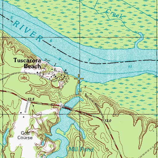 Topographic Map of Deep Creek, NC