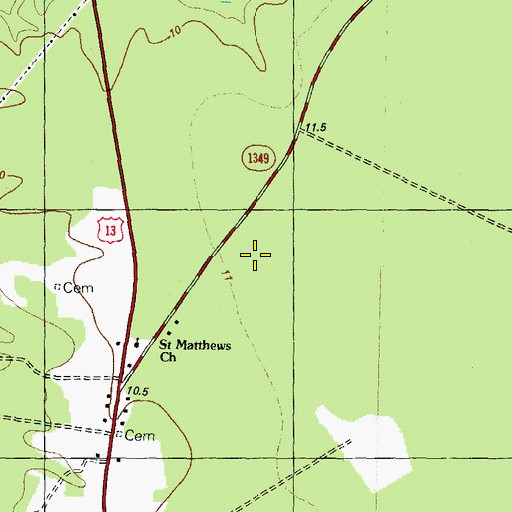 Topographic Map of Bertie County, NC