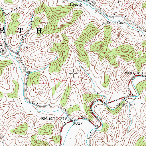 Topographic Map of Township of North Fork, NC