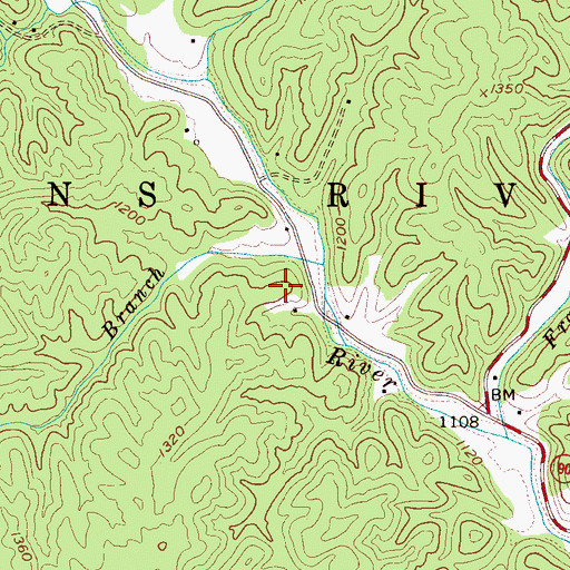 Topographic Map of Township of Johns River, NC