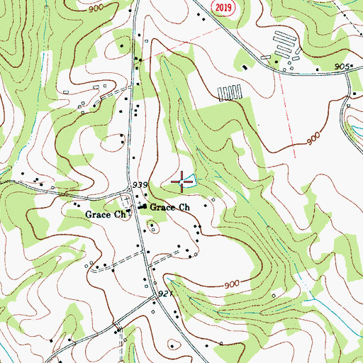 Topographic Map of Township of Jacobs Fork, NC