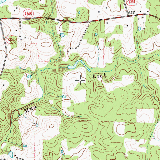 Topographic Map of Township of Albright, NC