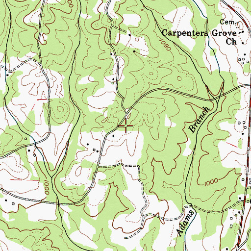 Topographic Map of Knob Creek Township 10 (historical), NC