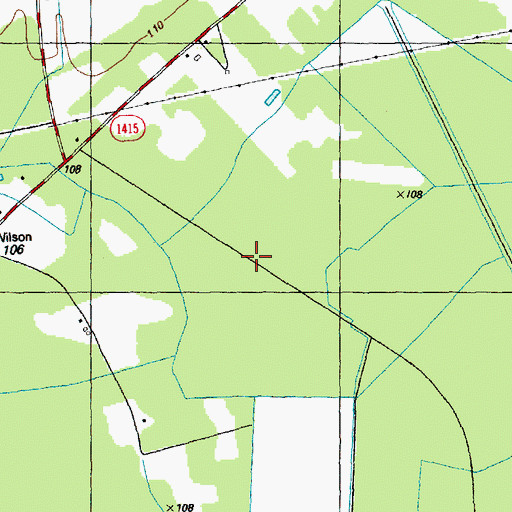 Topographic Map of Township of Cerro Gordo, NC