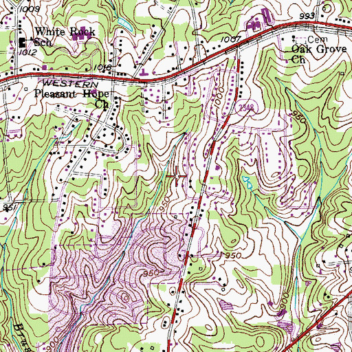 Topographic Map of Middle Fork Township (historical), NC