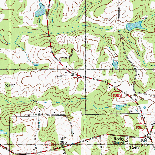 Topographic Map of Township of Cypress Creek, NC