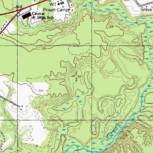 Topographic Map of Township of Gatesville, NC