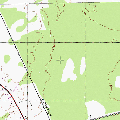 Topographic Map of Township of Lillington, NC