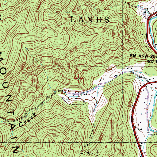 Topographic Map of Township of East Fork, NC