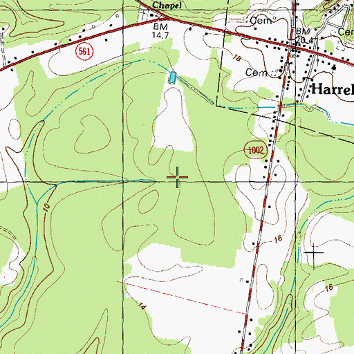 Topographic Map of Township of Harrellsville, NC