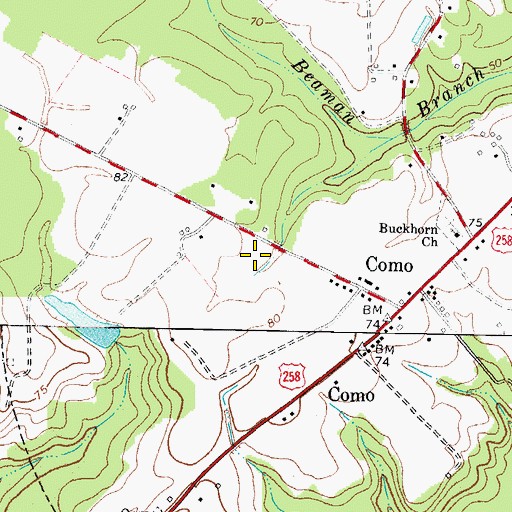 Topographic Map of Township of Maneys Neck, NC