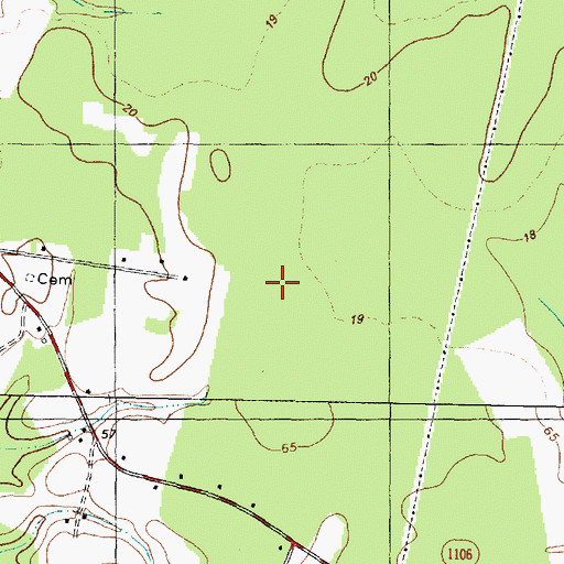 Topographic Map of Township of Beargrass, NC