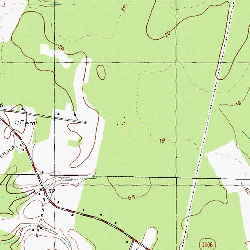 Topographic Map of Township of Beargrass, NC