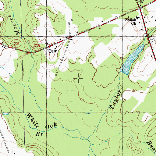 Topographic Map of Township of Columbia, NC