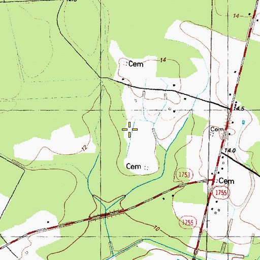 Topographic Map of Township of Chicod, NC