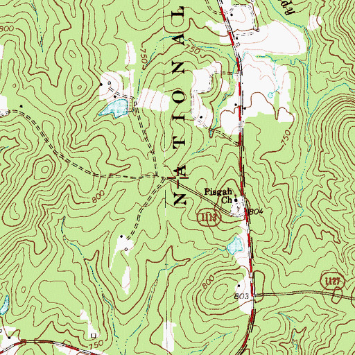 Topographic Map of Township of Union, NC