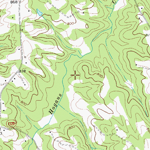 Topographic Map of Township of Huntsville, NC