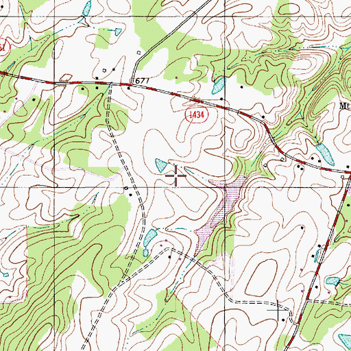 Topographic Map of Township of Ridenhour, NC