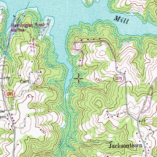 Topographic Map of Township of Middleburg, NC