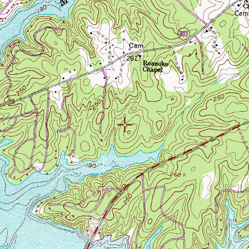 Topographic Map of Township of Roanoke, NC