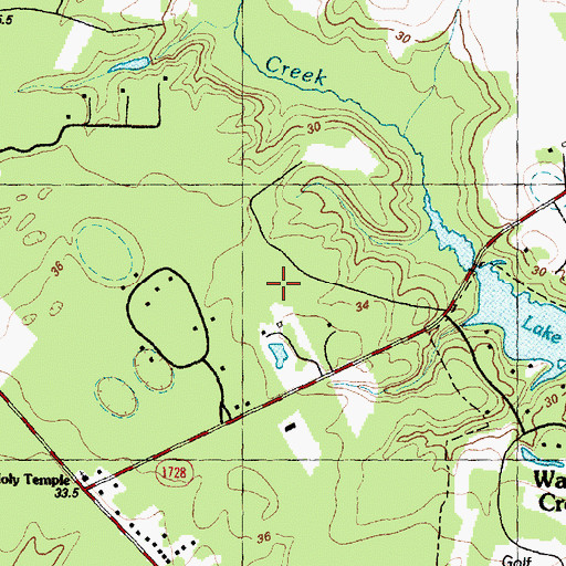 Topographic Map of Township of New Hope, NC